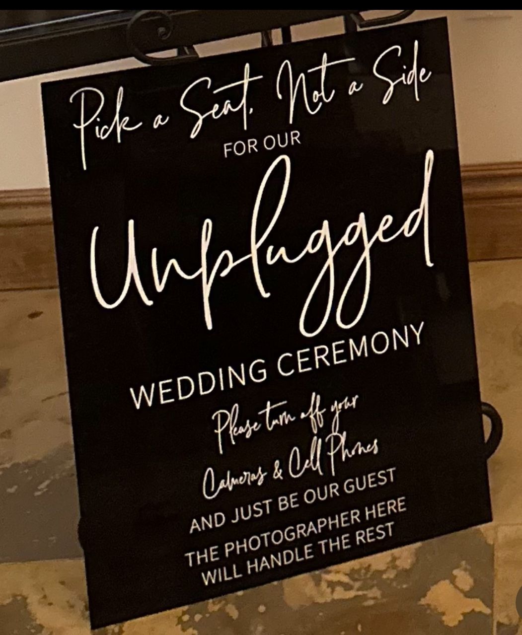 Unplugged Ceremony Sign 