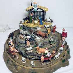 LEMAX Working Animated Nativity Scene Lights Motion #74713 O Holy Night 2007 EUC