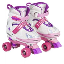 Brand New 4 Wheel Roller Skates For Kids Size 1-4 (PINK)
