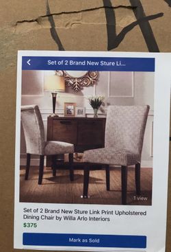 New Dining Chair Set of Two