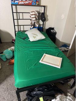 2 kids beds with USB light strip on both
