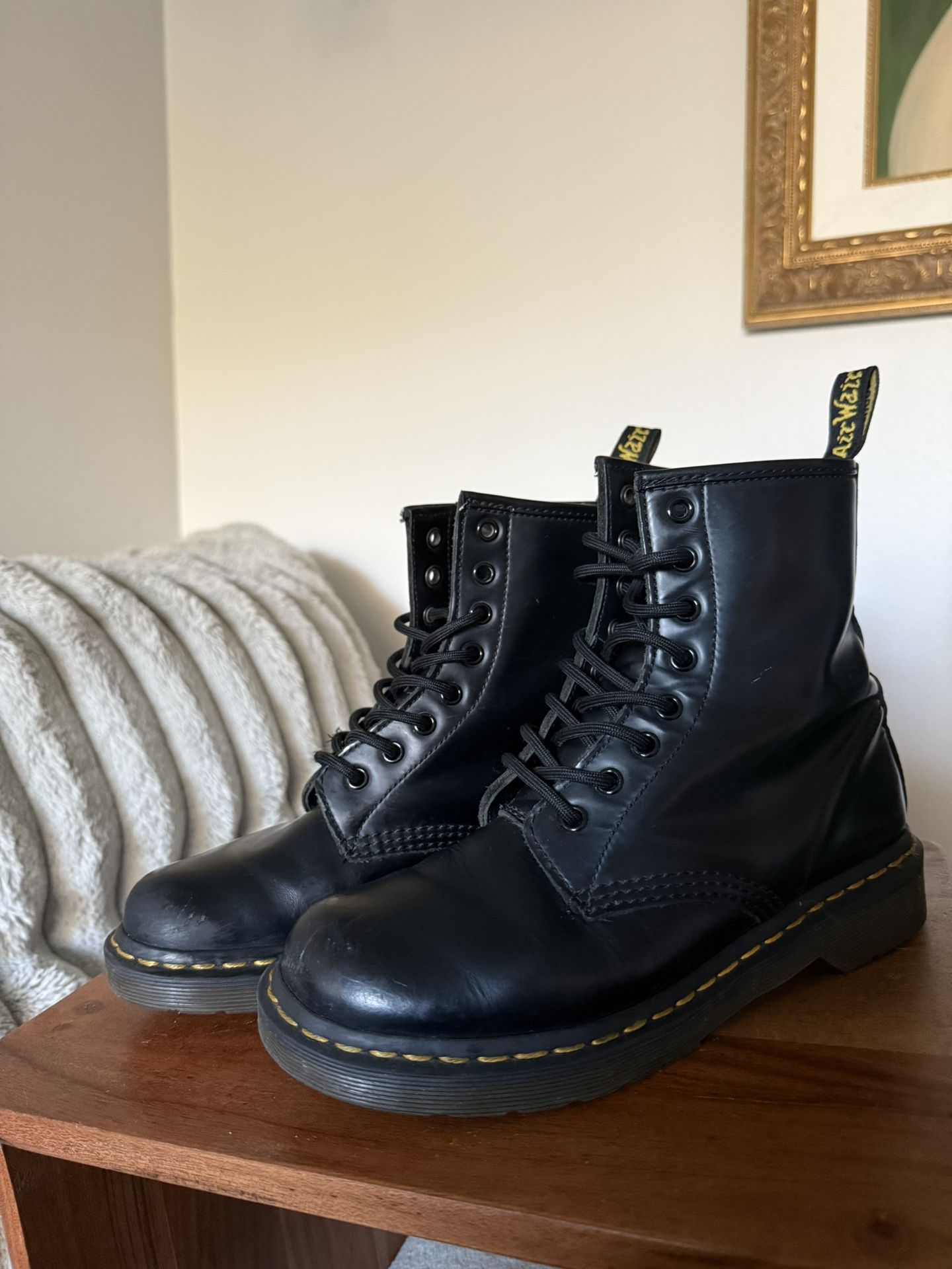 Doc Martens Air Cushioned Sole Black Boots