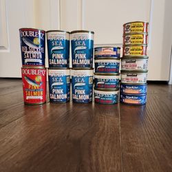 Wild Caught No Preservaties Pink Salmon Cans, Not expired , 17 cans , All for $10