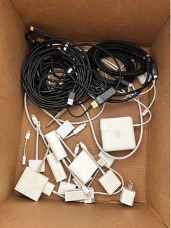 Apple Dongles, Adapters & Cable Lot – USB-C, Lightning, HDMI, Chargers