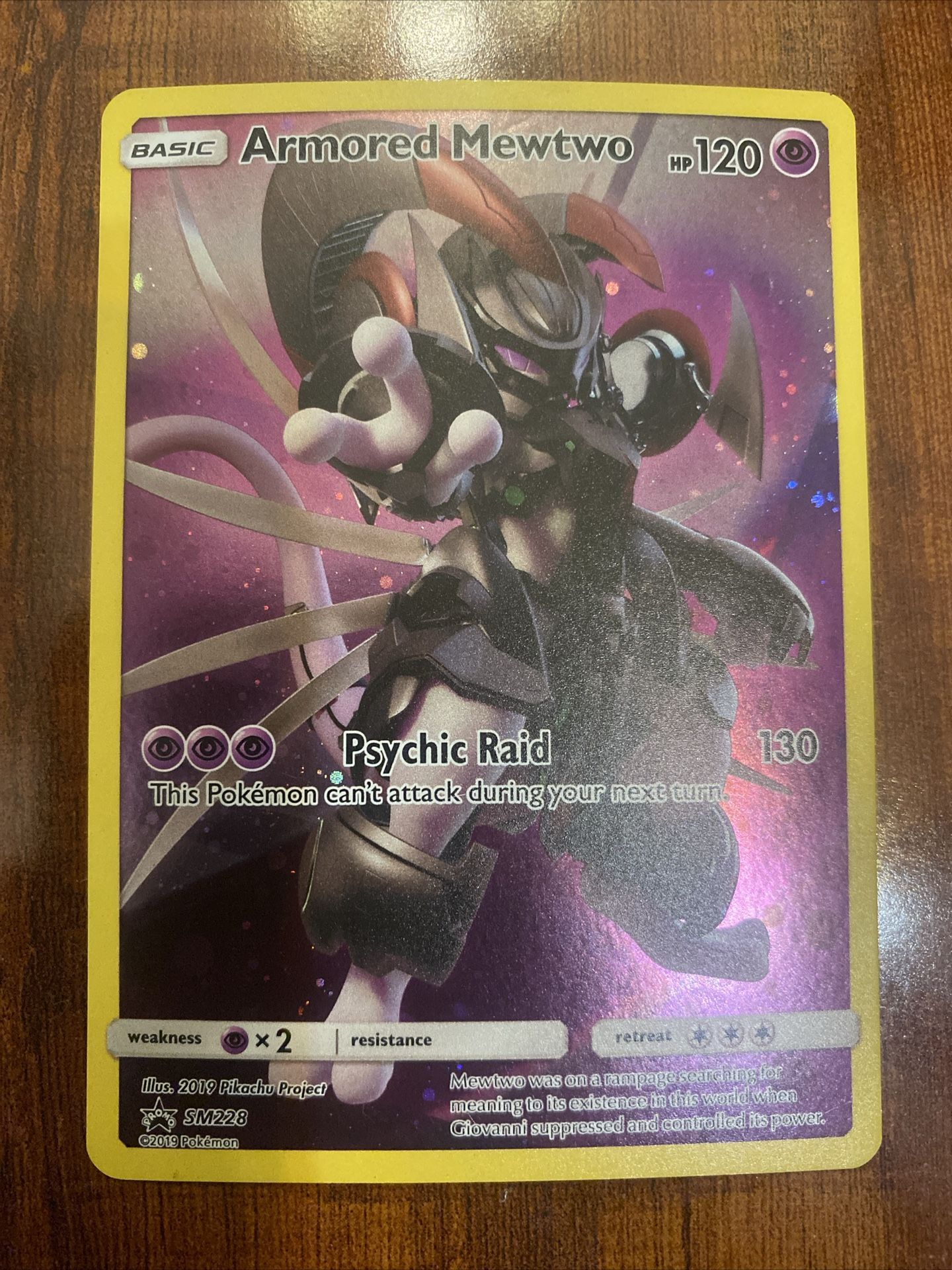 Pokemon Armored Mewtwo SM228 Black Star Promo Holo 2019 NM/M π«