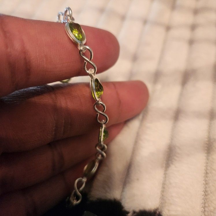 Sterling Gemstone Bracelet