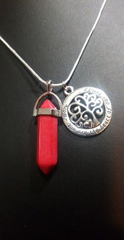 Custom made stone necklaces with charms