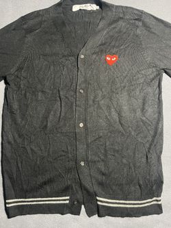 PLAY COMME des GARCONS cardigan Sweater black SZ XL