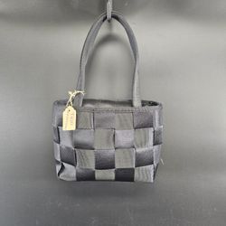 Black Woven Small Handbag