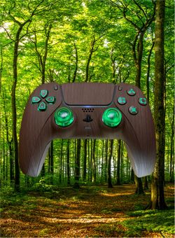 Custom Wood Grain DualSense PS5 Controller
