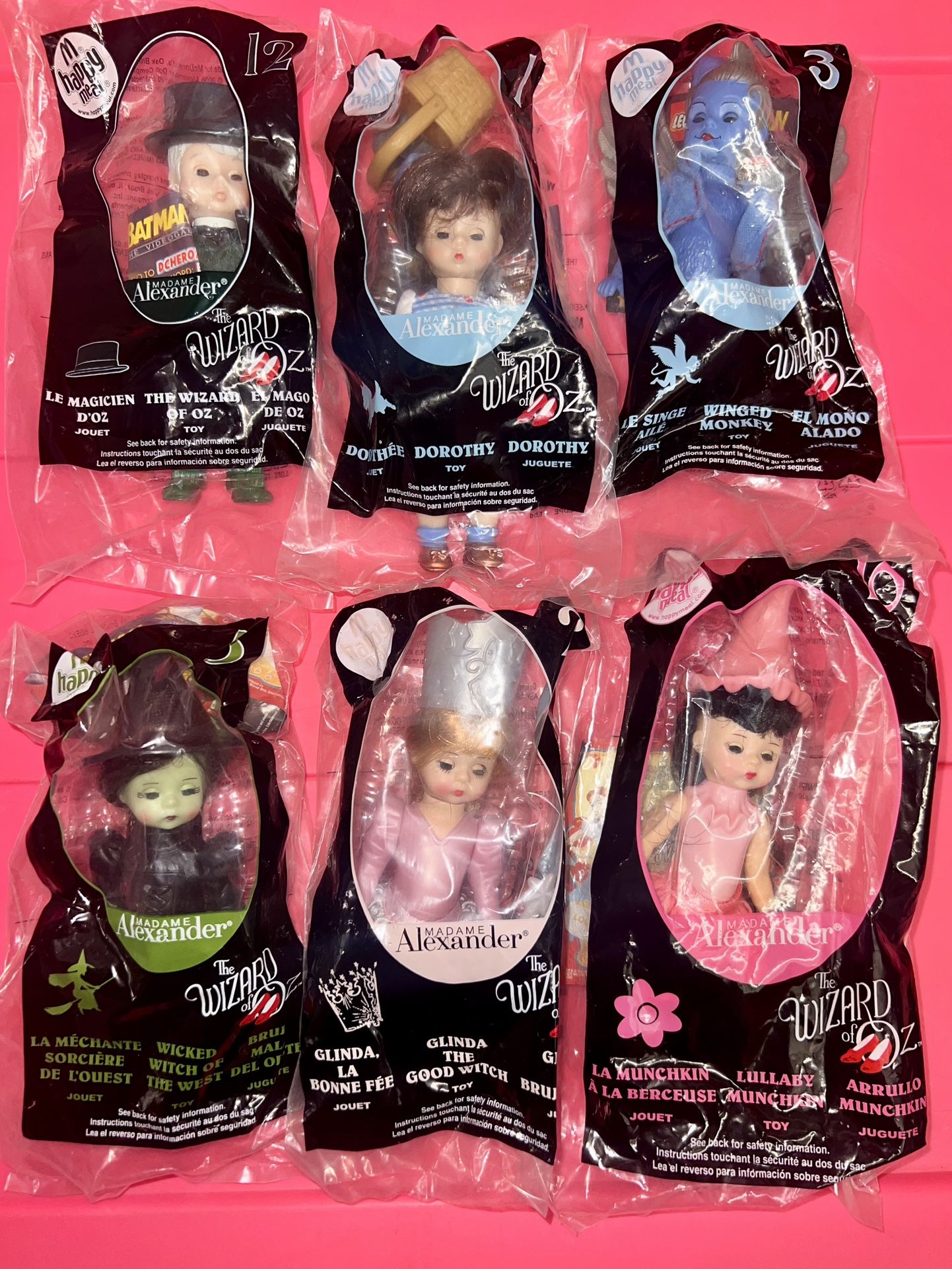 The Wizard of Oz Alexander Madame Happy Meal Toys NEW