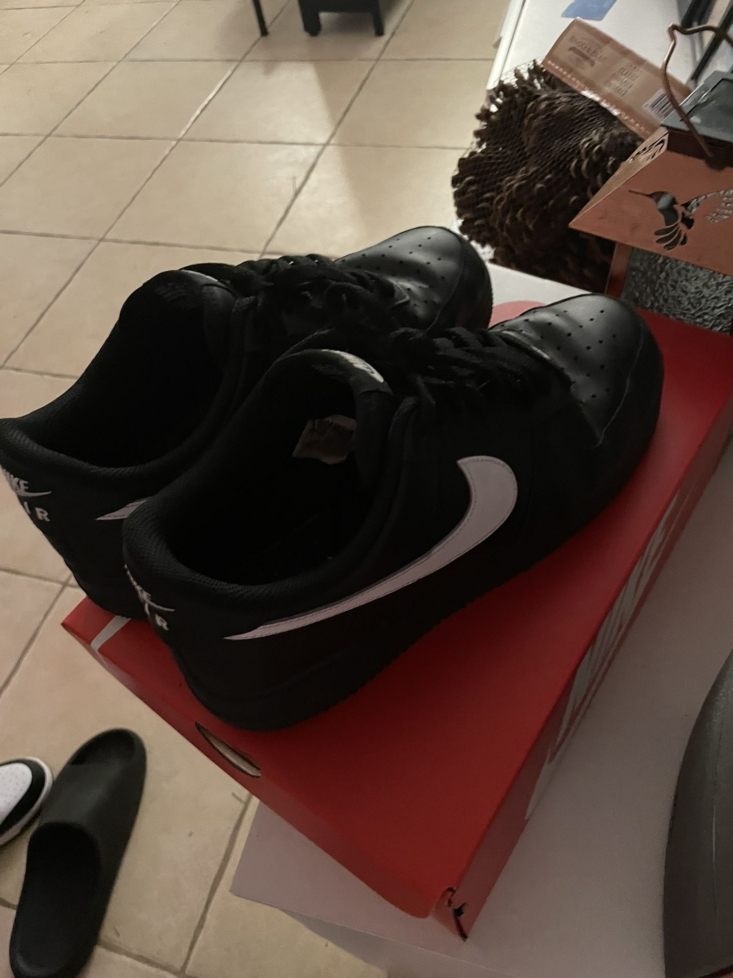 Nike Air Forces Black White Check