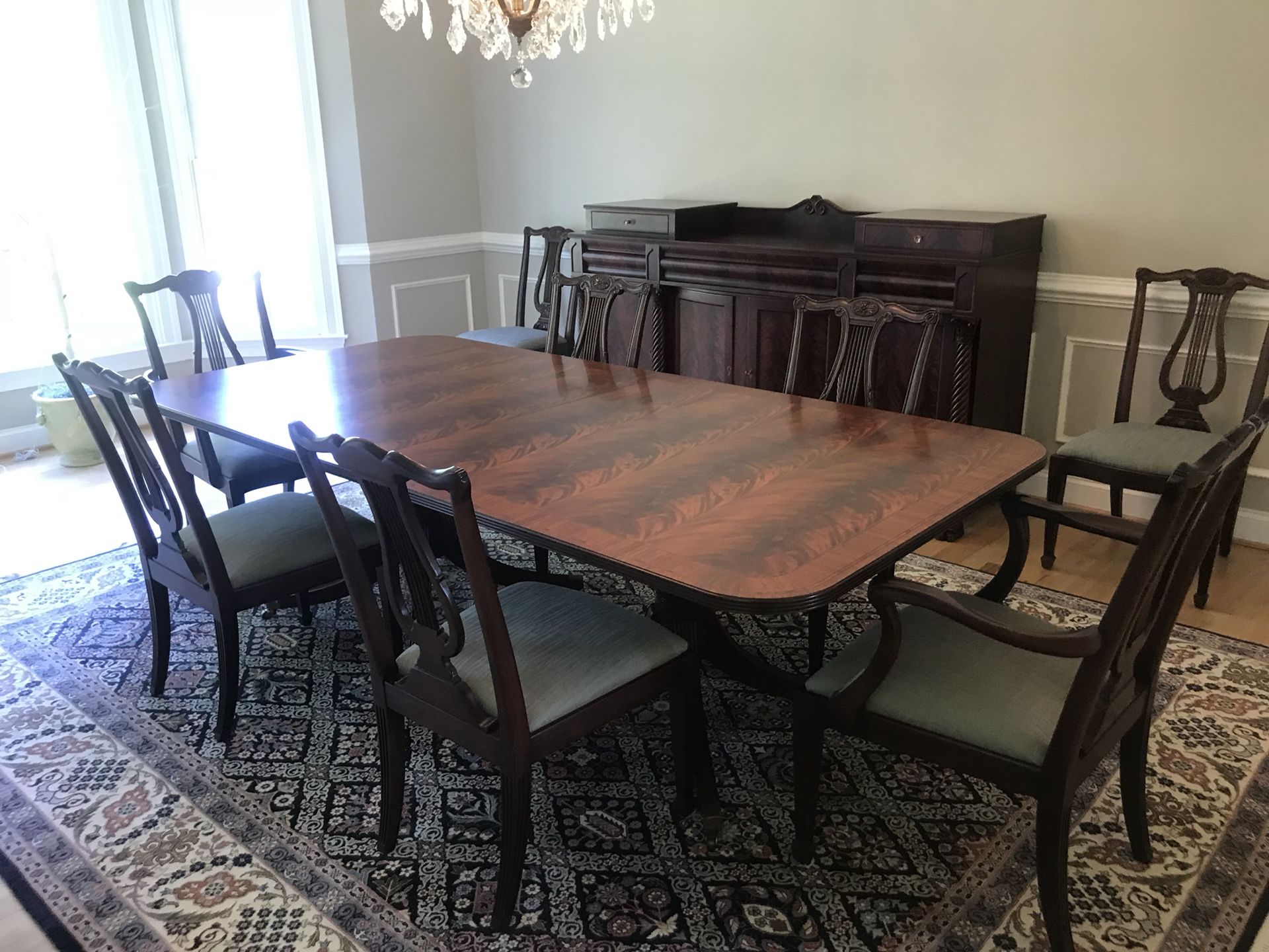 Beautiful Henkel Harris table/chairs set with matching buffet