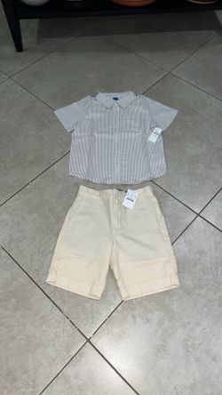 Toddler Boy’s Crewcuts by JCrew Shorts and Old Navy Shirt, Size 5, 5t
