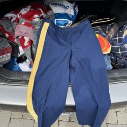 Vintage Navy Pants and Skateboard 