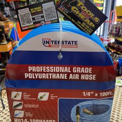 Interstate Pneumatics HU14-100H44BS 1/4" 100 ft Light Blue PU Hose