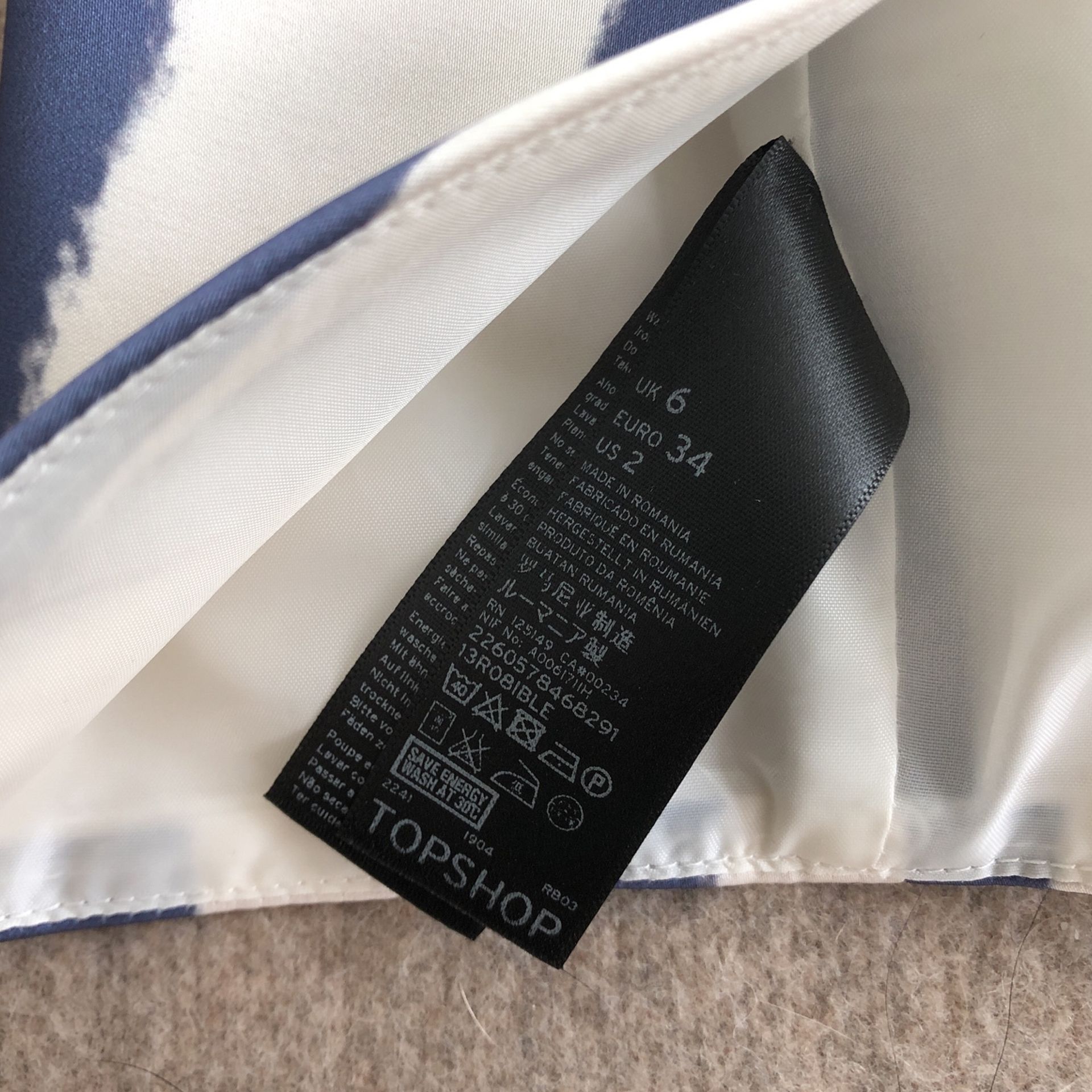 TOPSHOP 2 pc TOP & SKIRT