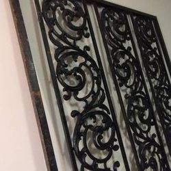 1930s Iron 🏠 Porch Post Support Column Bird of Paradise Detail