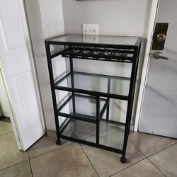 Black Bar cart With Wine Holders