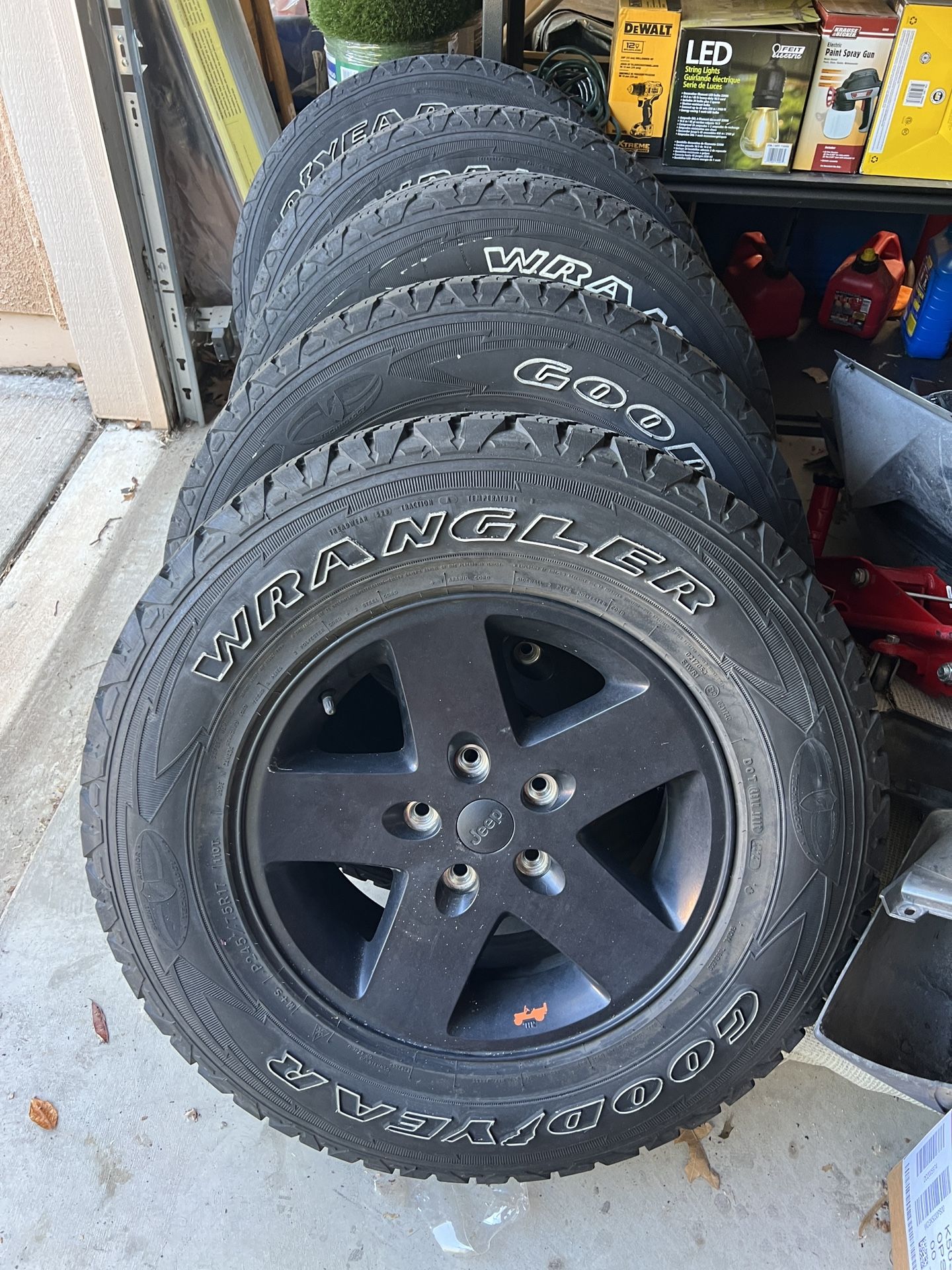 Set of 5 Jeep JK Wheels & Tires 