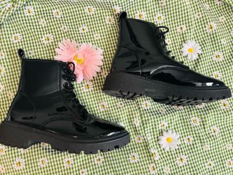 Patent Combat Boots 🖤