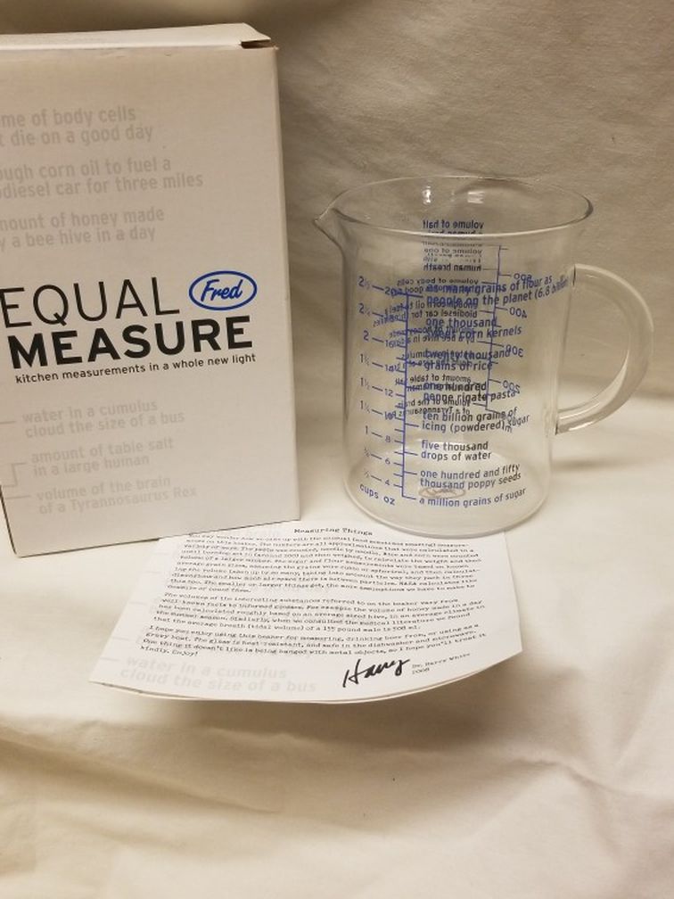 Humorous Glass Measuring cup