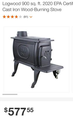 US Stove US1269E 900 Sq. Ft. Log Wood Cast Iron Stove, Black for Sale in  Edgewood, WA - OfferUp