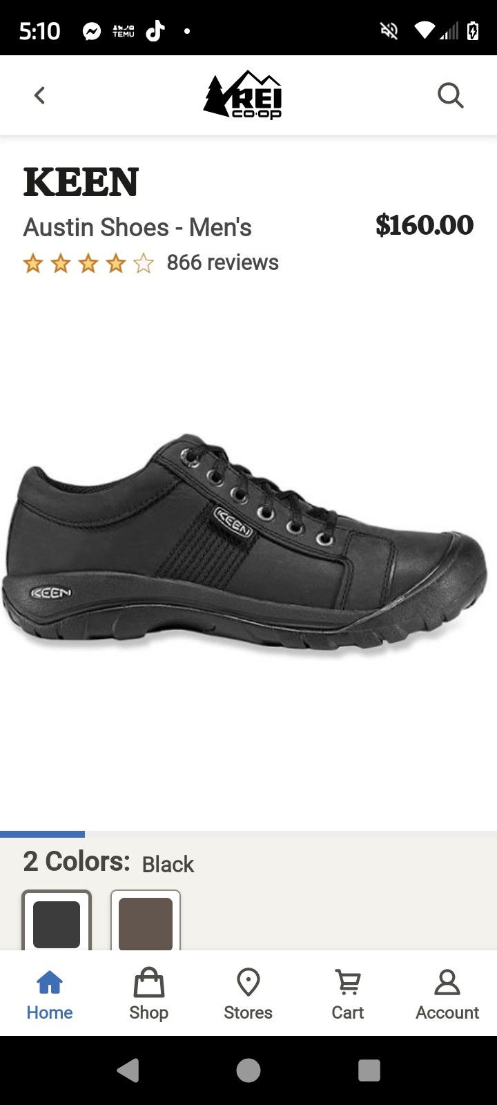 Men's Keens Austin Waterproof Shoes Size 10.5