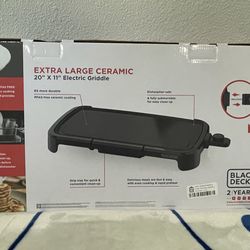 Black+Decker Extra Large Ceramic  Electric Griddle 20” X 11”