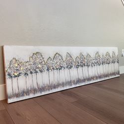 71x20 Extra LARGE Multicolored Gold Glitter Textured Canvas Wall Art