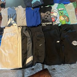 Boys Sweats 5 Pairs 11 T- Shirts Size -14-16