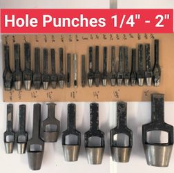 28 C. S. Osborne Arch Hole Punches For Grommets And More 1/4" - 2"