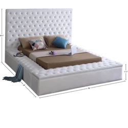 MUST GO! King Upholstered Platform Storage Bed