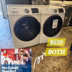 Samsung Front Loads Washer And Dryer Electric 