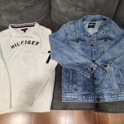 Sweater Tommy, Jean Jacket And Warm Clothing Boys Size 14-16