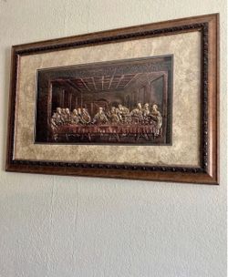 Last Supper 3D Relief Framed Wall Art