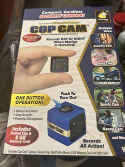 Cop Cam Record Day Or Night Motion Detection