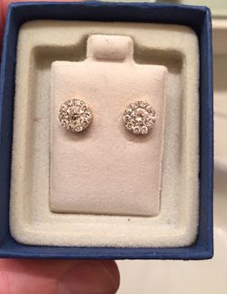 14K YELLOW GOLD DIAMOND EARRINGS 1.0CT STUD STUDS