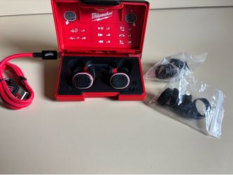 milwaukee  milwaukee redlithum USB bluetooth jobsite earbuds earbuds