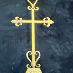 Vintage Candle Stand Cross