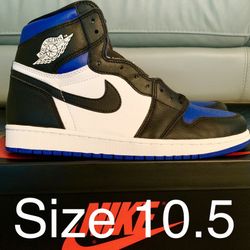 Size 10.5 - Nike Air Jordan 1 Retro Og Royal Toe