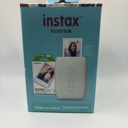 New Fujifilm INSTAX MINI LINK 3 Smartphone Printer Clay White