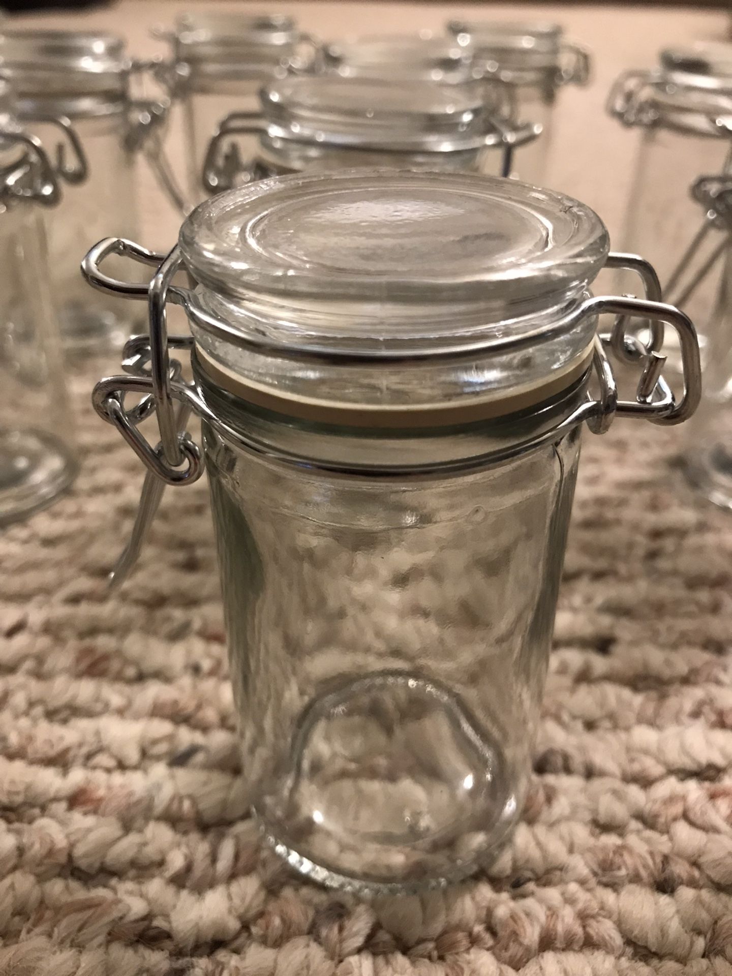 Cute Collection of Brand New Glass Mini Jars with Latches