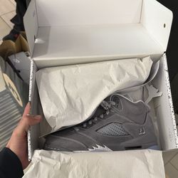 7Y Air Jordan 5 Retro Wolf Grey GS