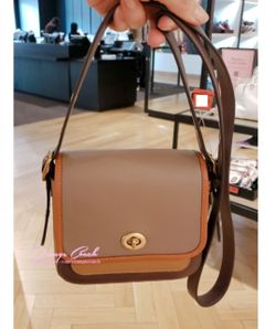 COACH COLOR-BLOCK RAMBLER 16 SMALL LEATHER CROSSBODY