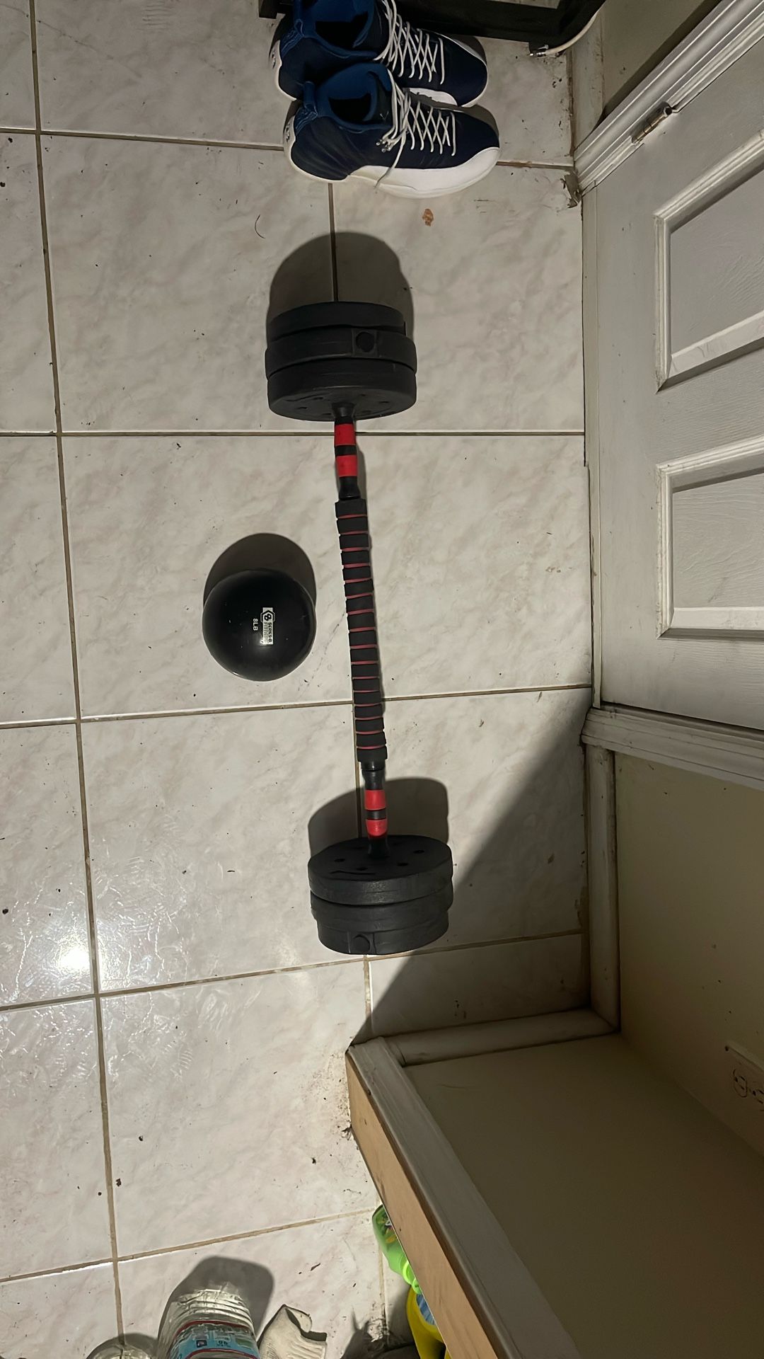 Weight Set ( Bar/ Weights / 8 Lb Medicine Ball )