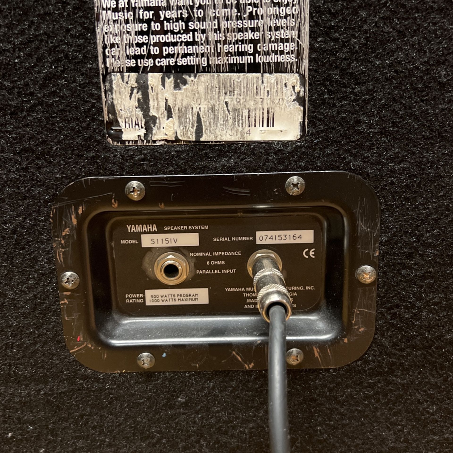 Yamaha S115V 1000W 15 inch Passive Speaker (PAIR)