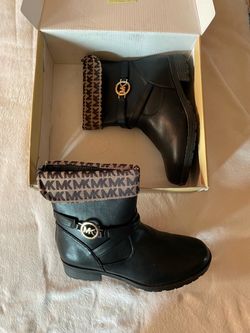 Michael Kors Black Leather Ankle Boots