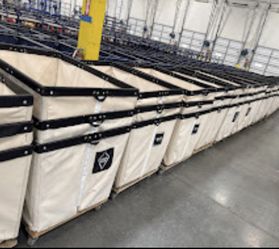 Rolling Canvas Laundry Bins