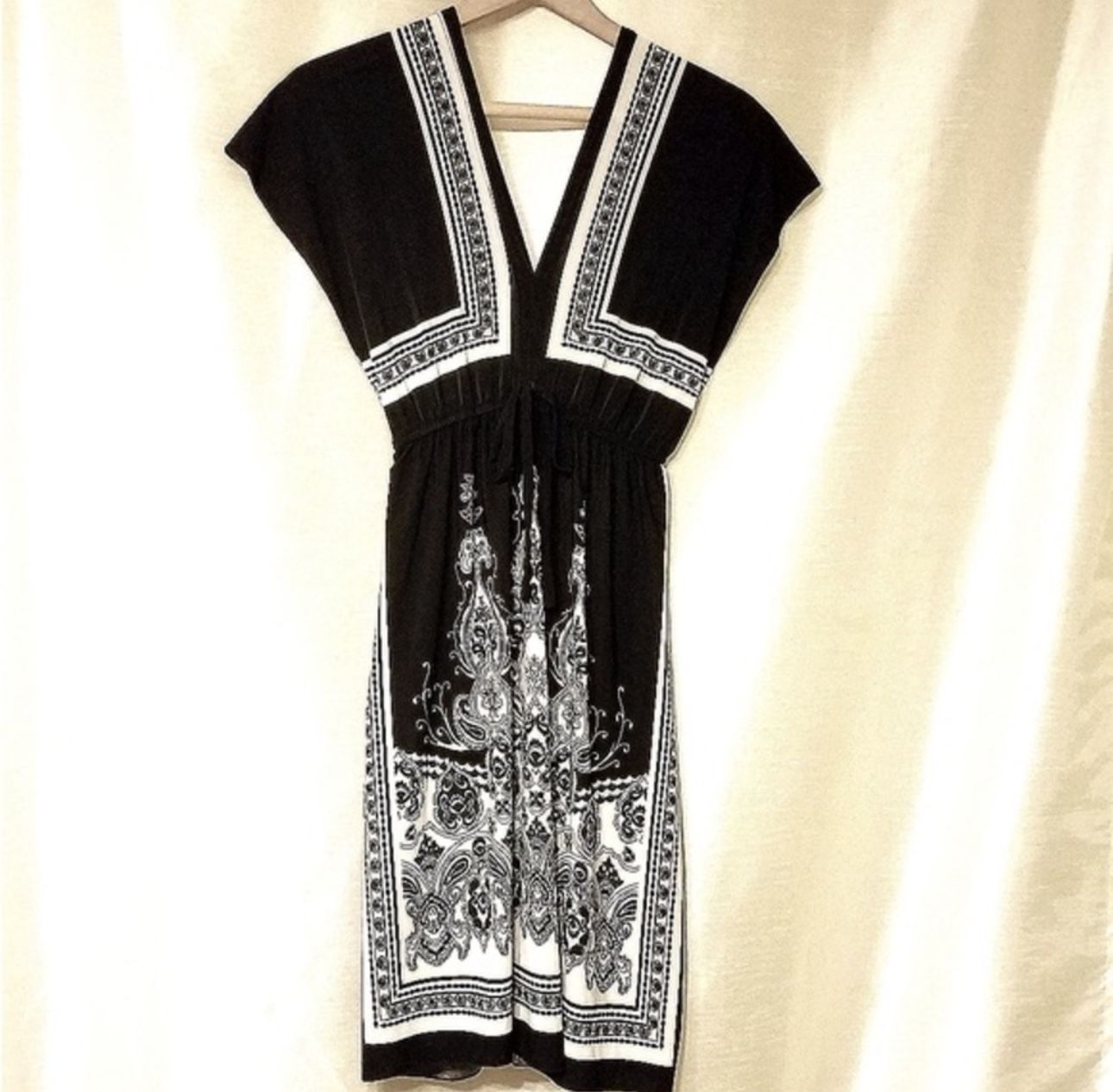 Black And White Paisley Dress